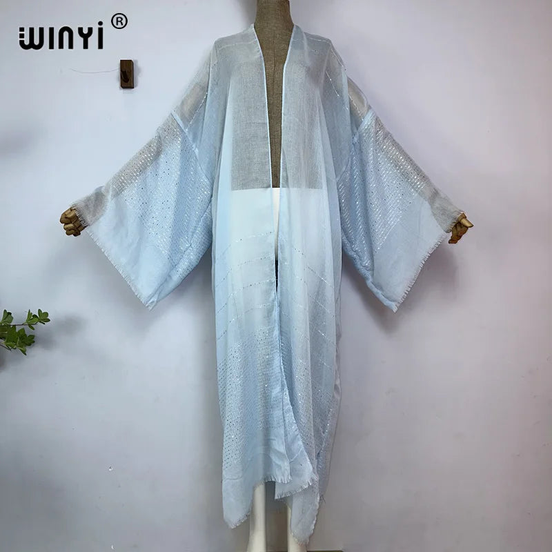 BRAND NEW African Luxury Women 12 Colors/Patterns Bohemian Gold Thread Monochrome Elegant Casual Dress Cardigan Swimwear Swimsuit Cover Ups Sexy Kimono Ladies Summer Maxi Cover-Up Dress