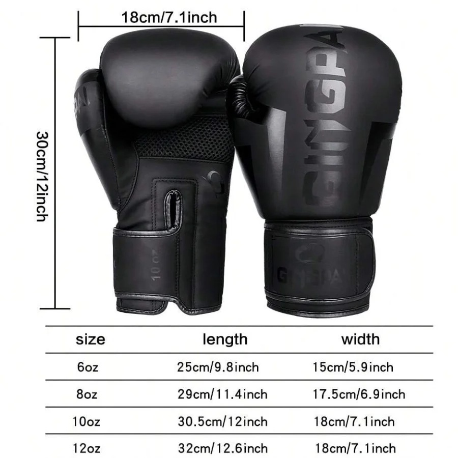 6/8/10/12/14Oz Kids/Adults Boxing  MMA PU Leather Gloves Breathable Professional Sanda Muay Thai Fighting Gloves Workout Gloves