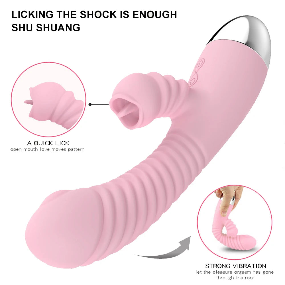 Powerful Clitoral Vibrator G-spot Dildo Sex Toys For Women tongue licking Stimulator Vibrator Female Sexy Goods for Adults 18