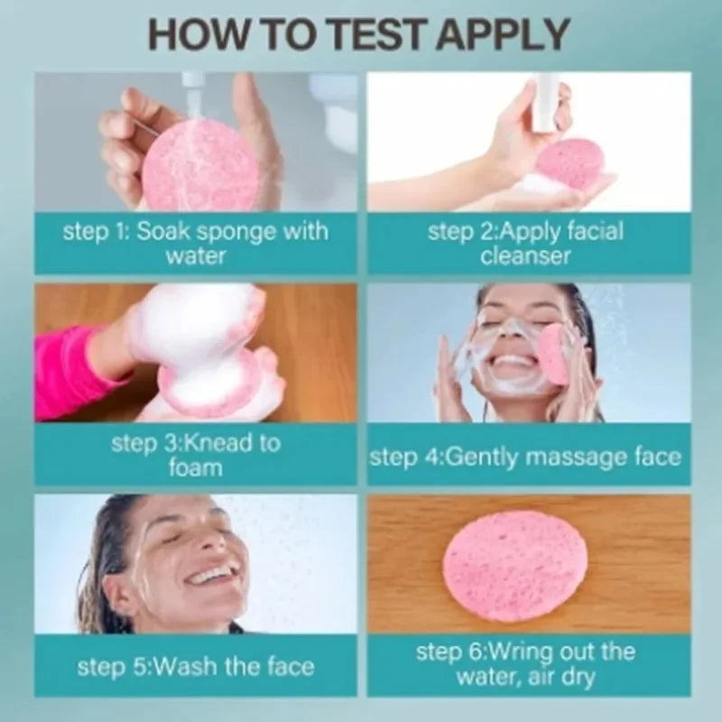 NEW Arrivals Reusable Round Facial Sponges Pad Set - 10/20/50/100PCS Natural Compressed Exfoliating Cleansing Pads for Face Cosmetic Puff Accessories