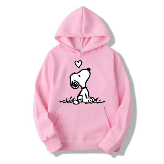 NEW S-3XL Plus Size 10 Colors American Cartoon Comics Snoopy Hoodie Women Man Pullover Tops Spring Autumn Men Casual Couple Sweatshirt Clothing
