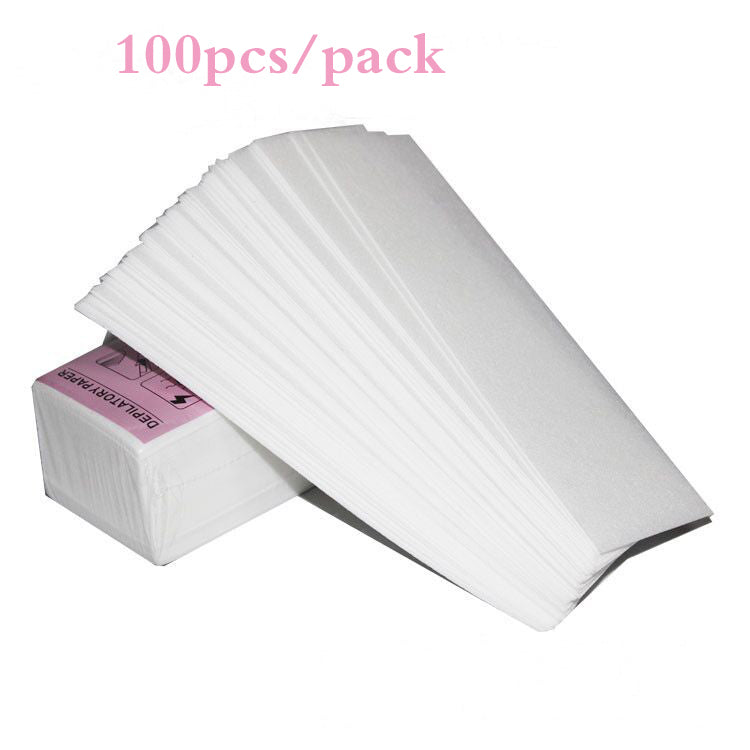 100pcs Women Men Hair Removal Wax Paper Nonwoven High Quality Body Leg Arm Hair Removal Epilator Wax Strip Paper Roll