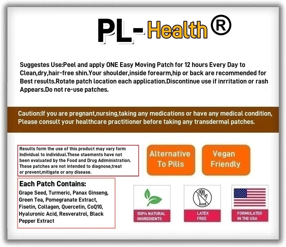 30/720 PCS Set Patches NAD Transdermal Patches for Women Men with Resveratrol, Quercetin,  for Anti Aging, Energy, Immune, Focus Women Skin Care Supplies Cosmetic Products