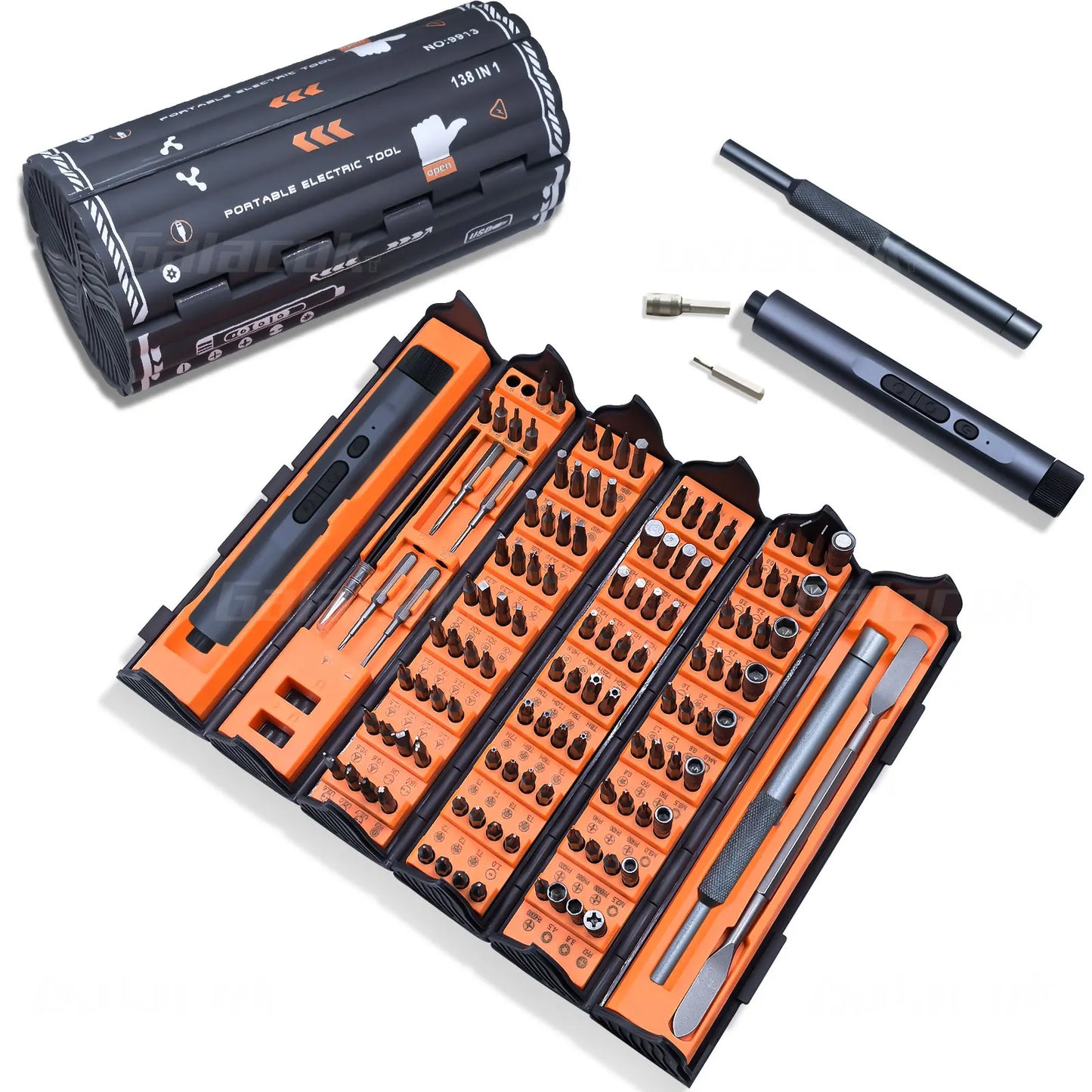 NEW Arrivals 138 in 1 Set Precision Electric Screwdriver Set Magnetic Bits Cordless House Power Tool Kit iPhone PC Laptop Tablets Drone  Watch Professional Repair Tool Electronic Supplies