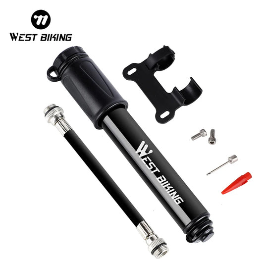 NEW Arrivals  100Psi Mini Bike Pump Aluminum Alloy Bicycle Hand Air Pump Tire Inflator Schrader Valve MTB Road Cycling Pump Bicycle Parts Accessories Sports Supplies