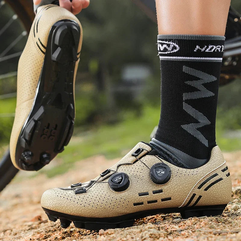 NEW Arrivals 3 Colors Women Men Cycling Bike Unisex Racing Road + Mountain Professional Sneakers Bicycle Speed Cleats MTB Road Fashion Biking Sport Professional Rubber Flat Dirt