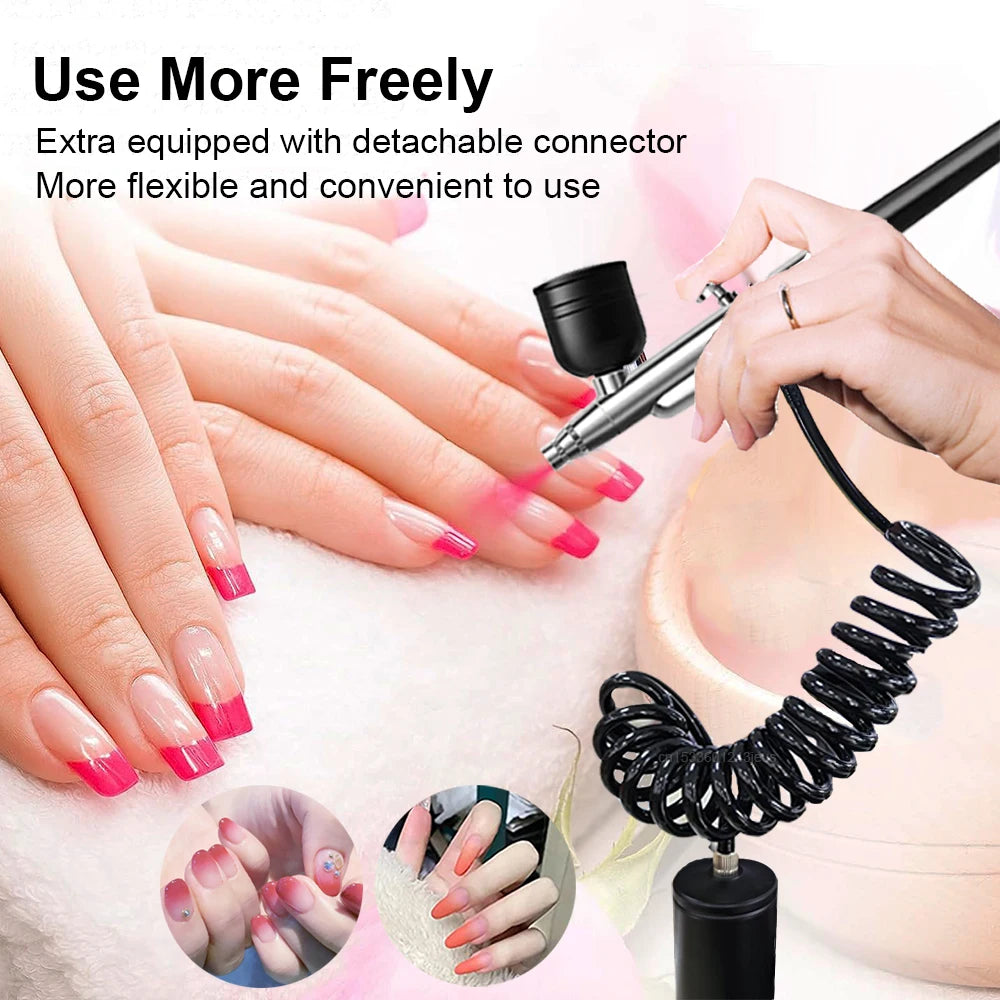 Airbrush Nail With Compressor Portable Air Brush Nail Paint Compressor For Nails Art Cake Painting Craft Airbrush Compressor