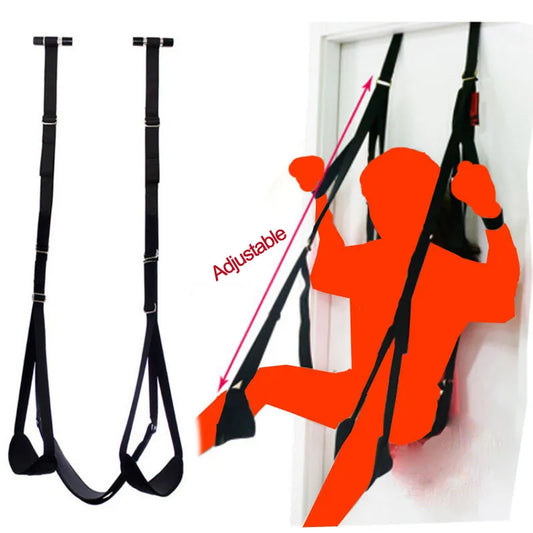 Adjustable Sex Swing Soft Material Straps Fetish Bandage Game Chairs Hanging Door Swing Erotic Sex Toys For Couples Sex Shop