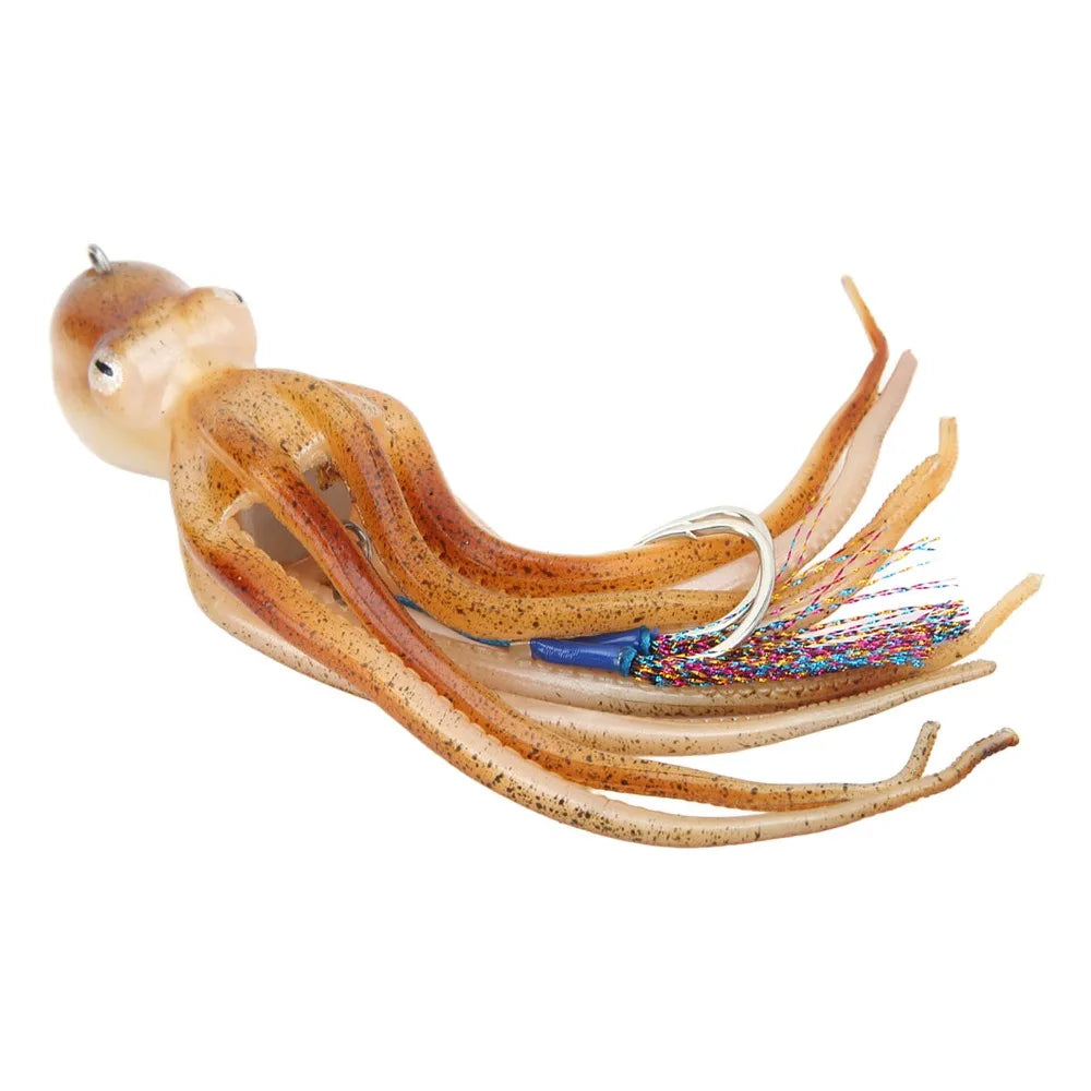 250gr-20CM  Ocean Fishing Portable Simulation Octopus Lures Soft TPE Octopus Jig 250g with 10 Ink Tablets Octopus Swimbait Ocean Fishing