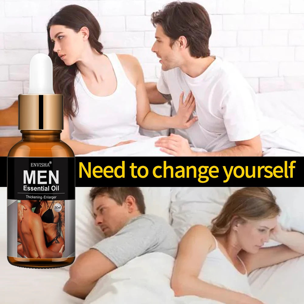 ENVISHA Men's Quick 8cm to 20cm Body Massage Essential Oil For Men Potency Increase Growth Lubricant Prolonged Sex Life Orgasm