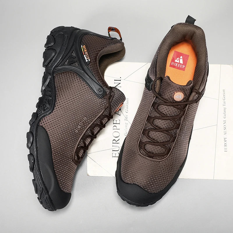 Hiking Shoes Elevated Insoles Wear-resistant Outdoor Sport Men Shoes Lace-Up Men's Climbing Trekking Hunting Sneakers