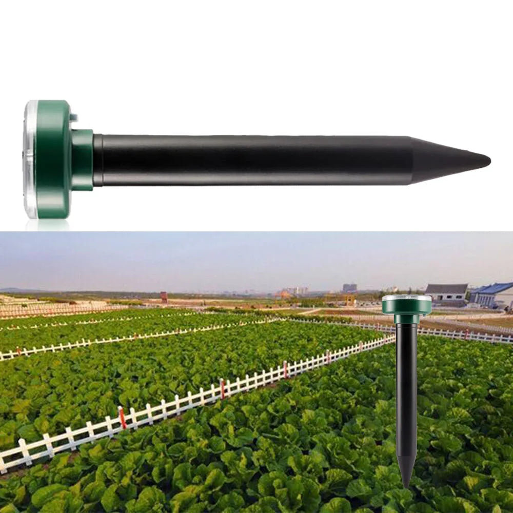 Solar Ultrasonic Electronic Mouse Repeller Snake Repeller Insect Repeller High Power Vibration Built Battery IP64 Sun Charging