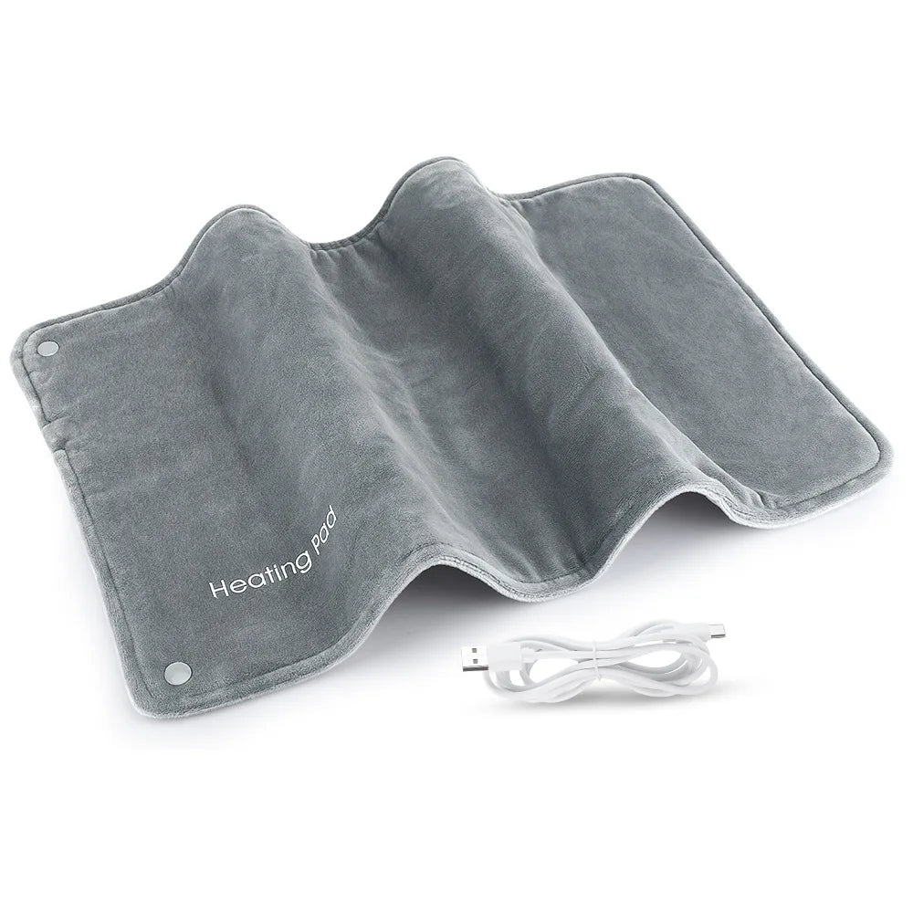 USB Heating Pad Electric Heated Mat Machine-Washable Ultra-Soft Microplush Pad for Back Pain and Cramps Christmas Gift