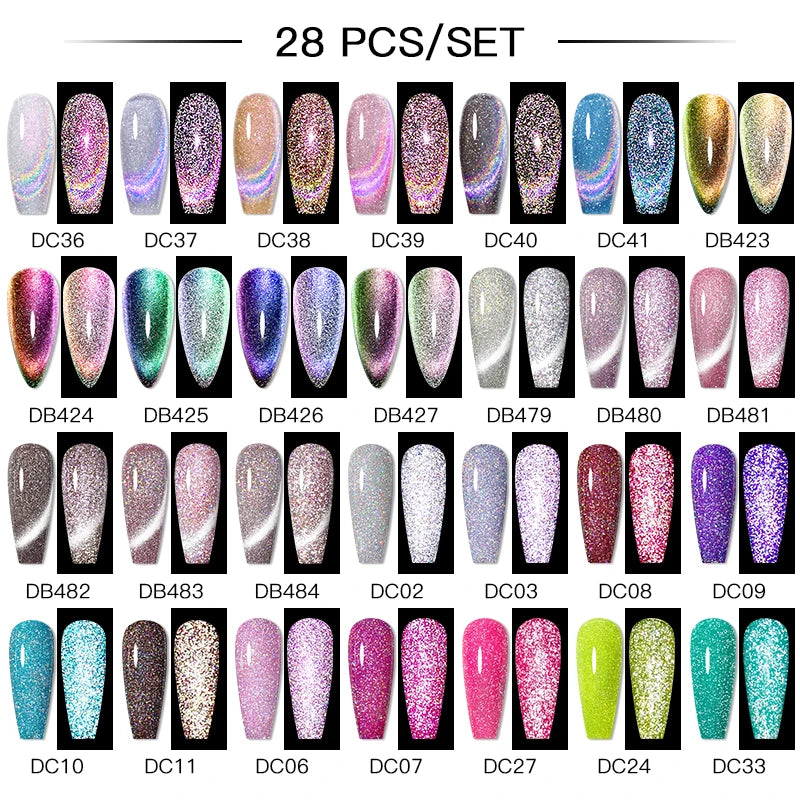 NEW Arrivals 24/40.120PCS Set Colors Gel Nail Polish Set Semi Permanent Hybrid Gel Varnish Set Base Top Coat Soak Off UV LED Nail Gel Kits Manicure Pedicure Accessories Nail Care Tools Sets Cosmetic Supplies