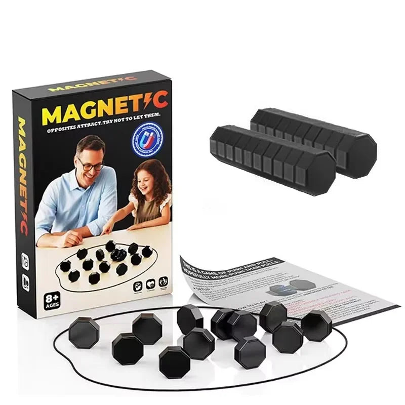 Family Party Games Magnetic Stones Game Interactive Magnet Board Strategy Game for Family Kids Adults High Quality Longest Side 3.4cm