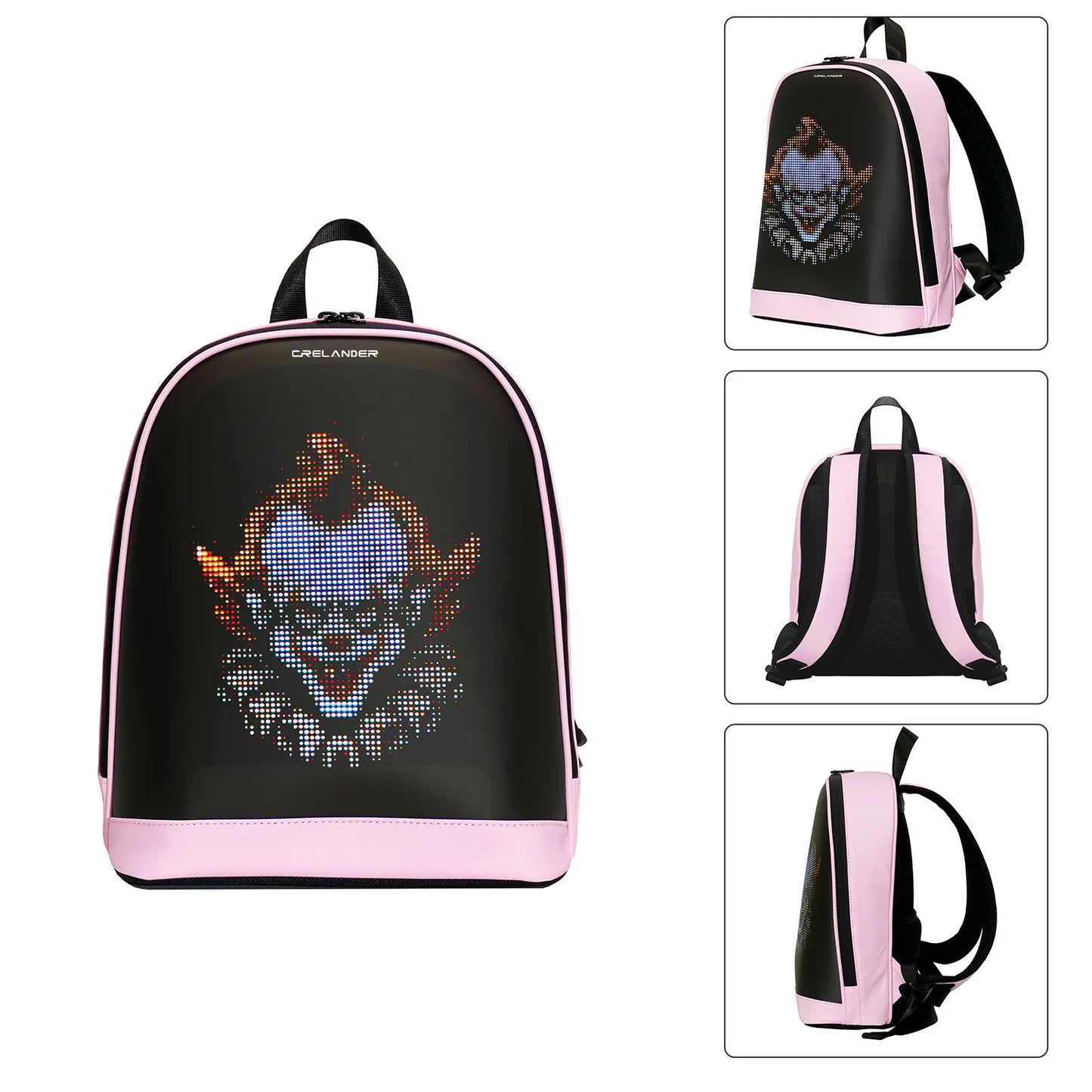 NEW Arrivals  Outdoor Travel T7 Mini  LED Advertising Display Backpack Bluetooth APP Control DIY Display Waterproof Colorful Outdoor Travel Backpacks School Bags Students Bag Smart Backpack