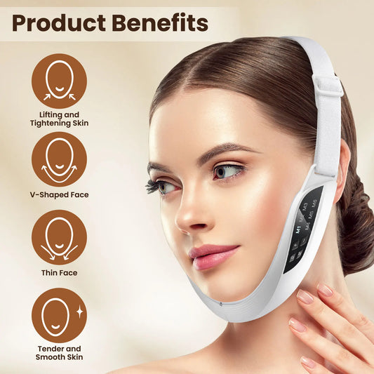 NEW Arrivals V-Shaped Face Beauty Device Face Lifting Firming Massager Double Chin Removal 8 Adjustable Intensities Facial Beauty Instrument Women Beauty Salon Spa Supplies
