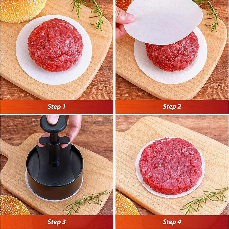 Hamburger Press Patty Maker, Stuffed Burger Mold for Beef & Veggie Patties, Perfect for BBQ & Homemade Burger Cooking Tools Kitchen Accessories