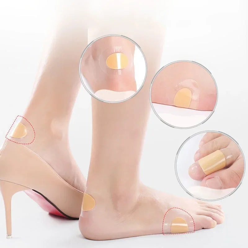 50PCS Silicone Gel Shoes Stickers Pain Relief Patch Liner High Heel Sticker Feet Care Adhesive Hydrocolloid Pads Cushions