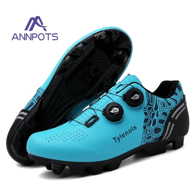 NEW 37-47 Size Blue/Black/Pink Color Professional Women's Cycling Speed MTB Shoes Women Men's Cycling Sneakers Road Mountain Bike Racing Shoes