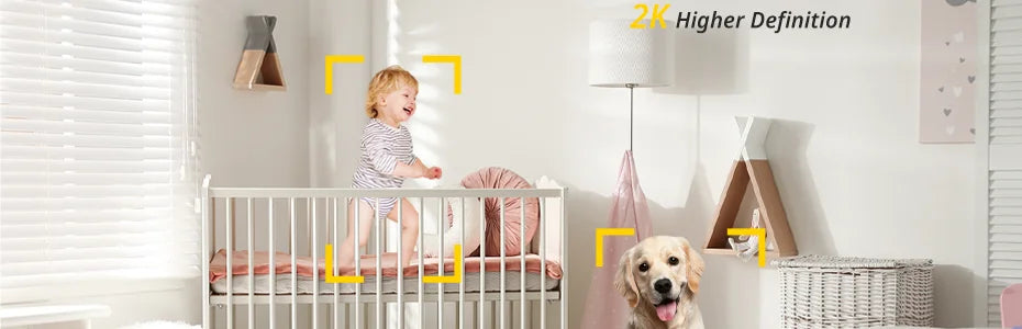 NEW Arrivals Surveillance Camera 3MP 5/2.4GHz Wi-Fi Indoor Home Security Mini IP Smart Family CCTV Pet Camera Video Monitor 24/7  K10