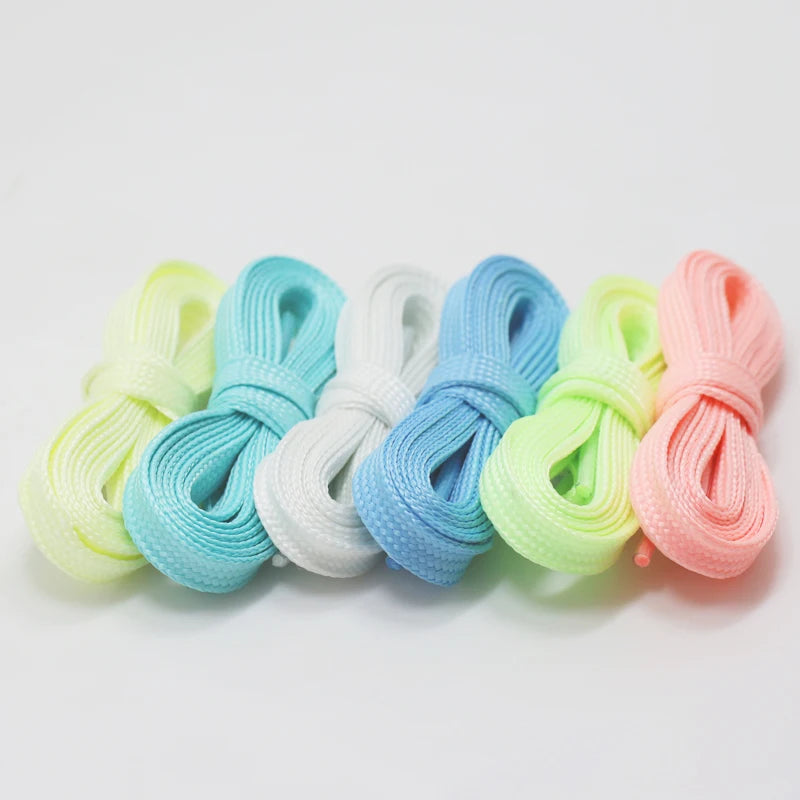 80-100-120-140cm 5 Colors Rave Festival Party Night Clubwear Dance Fluorescent Shoelace Luminous Shoes Flat Sneakers Canvas Shoe Laces Glow In The Dark Night Color