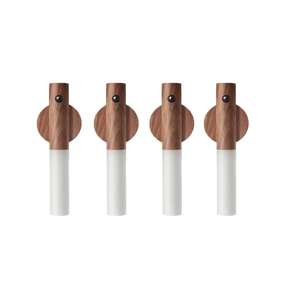 8 PCS Set Smart Motion Sensor Night Light Wireless Magnetic USB Rechargeable LED Wall Light for Corridor Bedroom Bathroom Kitchen