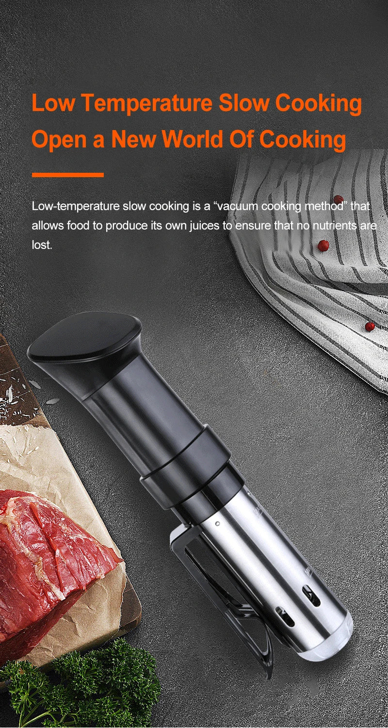 1800W Waterproof Vacuum Sous Vide Cooker Immersion Circulator Accurate Cooking With LED Digital Display Smart Slow Cooker Heater