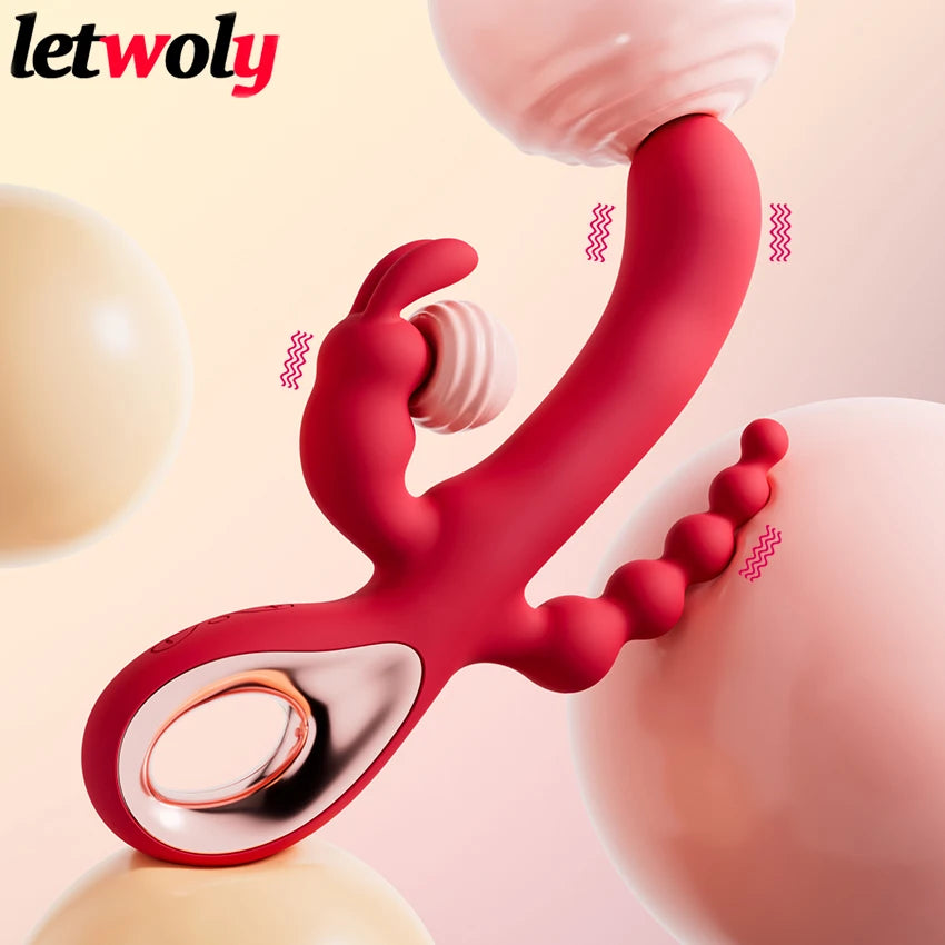 Rabbit Vibrator for Women Powerful G Spot Female Clitoris Stimulator Rechargeable Vibrating Silent Dildo Adult Goods Sex Toy 18+