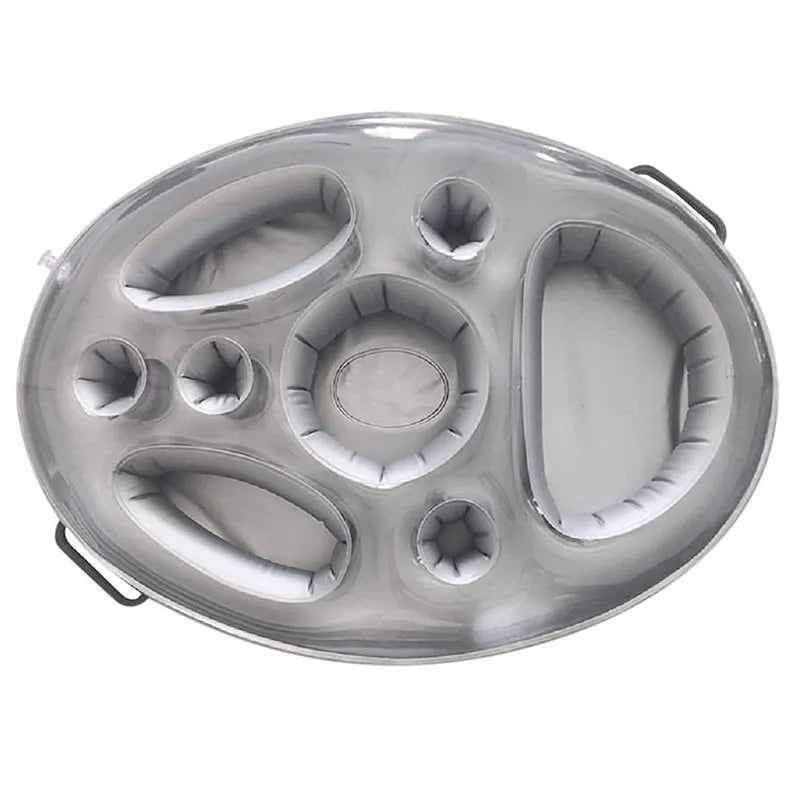NEW Arrivals 1PCS PVC Inflatable Beverage Holder Cup Holder Porous Cup Cushion Fruit Red Wine Mobile Phone Water Inflatable Ice Bed Swimming Pool Beach Party Accessories