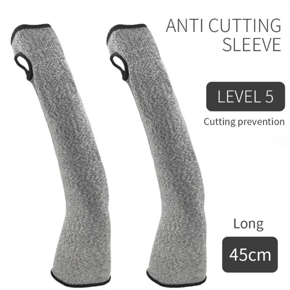 45cm Length Cut Resistant Anti Cut Arm Sleeves Plants Trees Pruning Hands Protection Gloves Anti-Puncture Cut Resistant Gardening Sleeves 5 Levels Top Quality Home Outdoor Gardening Accessories