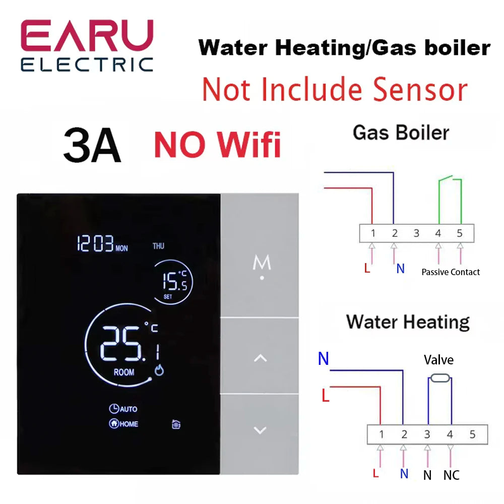 NEW Arrivals TUYA Wi-Fi Thermostat Temperature Controller Water Electric Floor Heating TRV AC100V-240V 3A 16A Digital LCD Display Wall Mounted Device