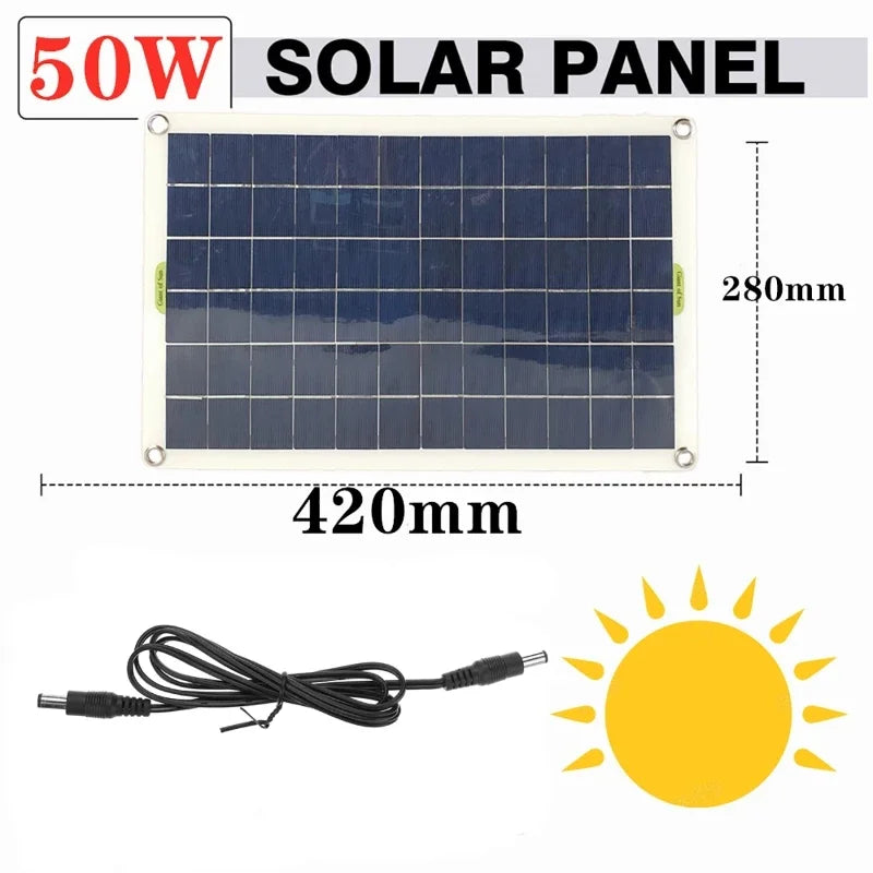 NEW Arrivals 800L/H Solar Water Pump 12V Brushless 50W Solar Panel Power Storage Energy-Saving Aquarium Tank Pump Working Constantly Home Outdoor Indoor Supplies
