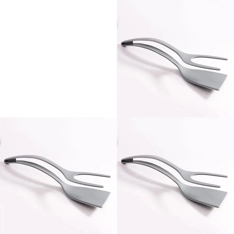 4 PCS Set 5 Colors  Egg Flipper Spatula Grip And Flip Spatula Tongs Silicone Egg Flipper Tool Fish French Toast Tongs Non-Stick Cooking Accessories Kitchenware Tools