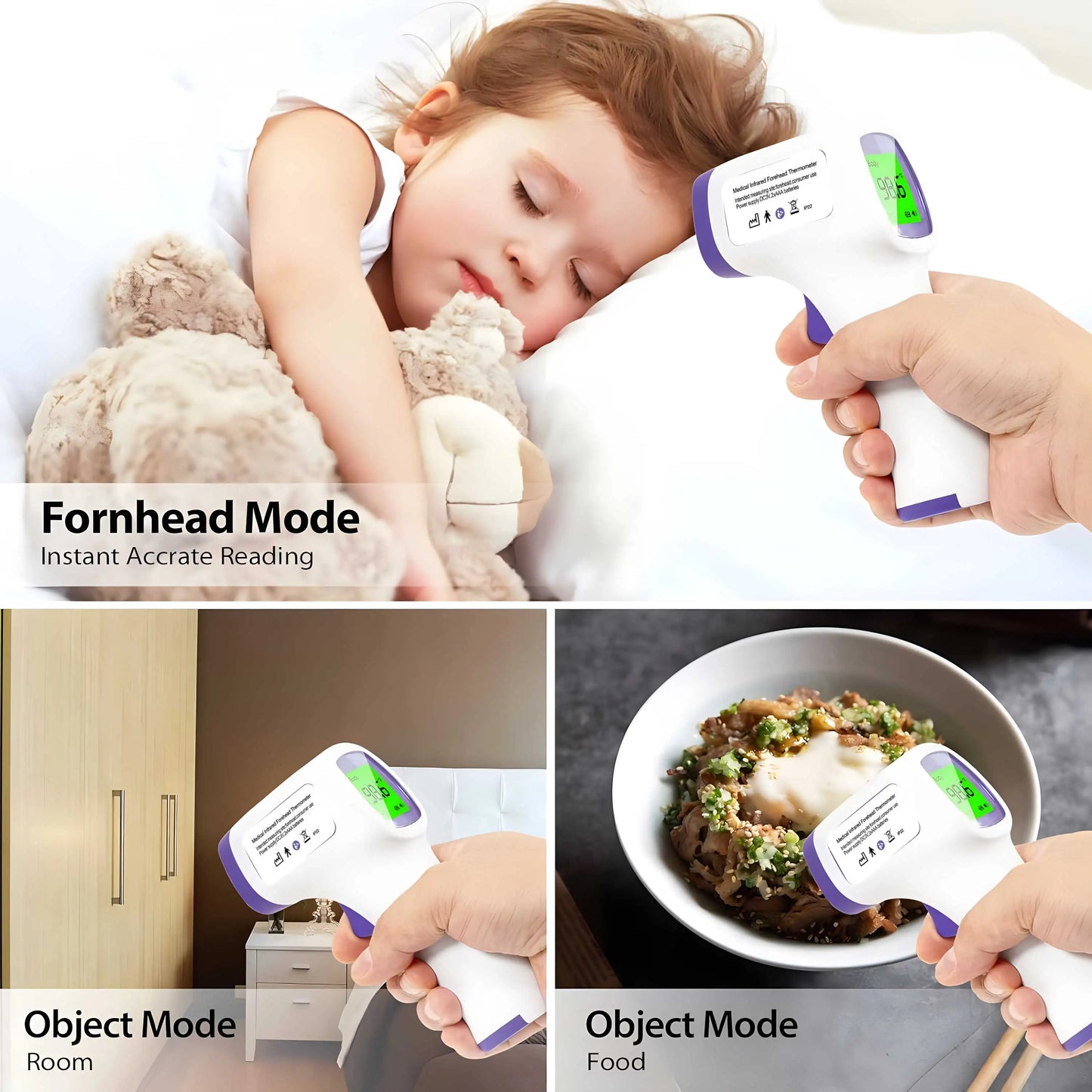 NEW Medical Fever Infrared Thermometer Digital Non-Contact Laser Thermometer Body Baby Adult Forehead Temperature Fever Measure Health Care Accessories