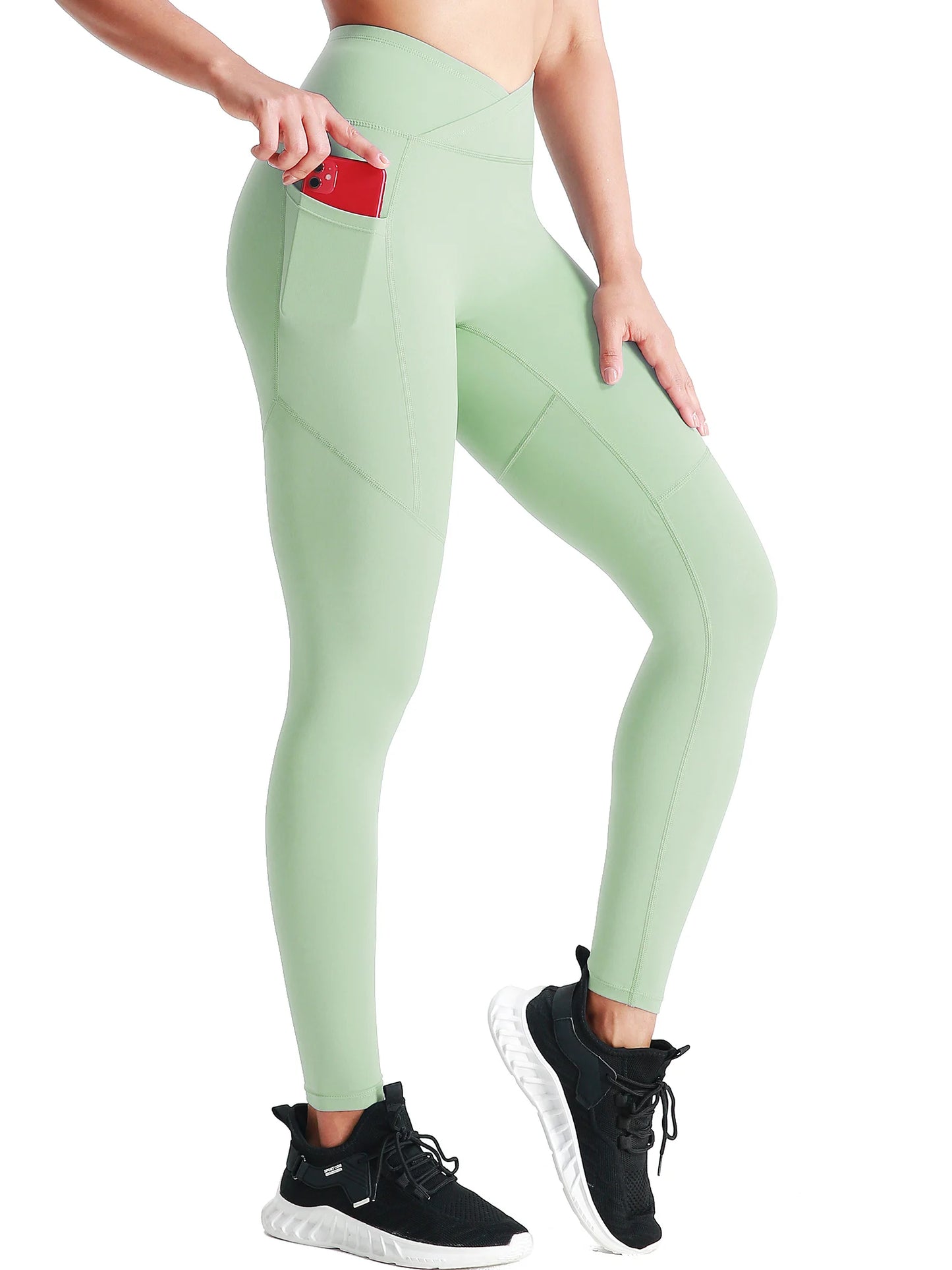 Women's Yoga Pants Tummy Control High Waist Workout Leggings with 2 Pocket