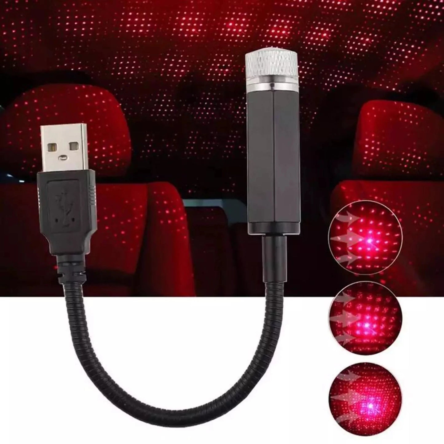 2-3 PCS Romantic LED Starry Sky Night Light 5V USB Powered Galaxy Star Projector Lamp for Car Roof Room Ceiling Decor Plug and Play