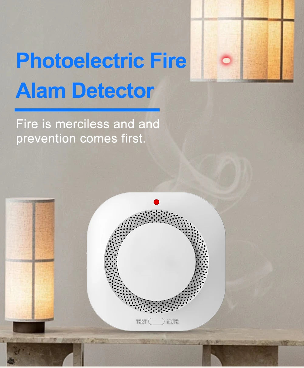 2/3/5/10 PCS Set Independent Fire Smoke Detector Sensor For Home Warehouse Security Smart Smoke Fire Alarm Replaceable Home Office Hotels Security Supplies