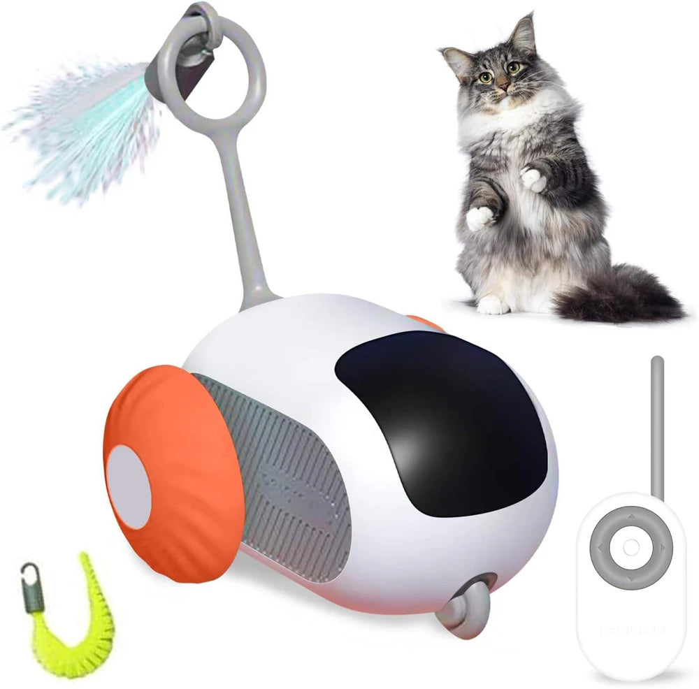 2 Modes Smart Cat Toy Automatic Moving Remote Controlled Toy Car for Cats Dogs Interactive Playing Kitten Training Pet Supplies