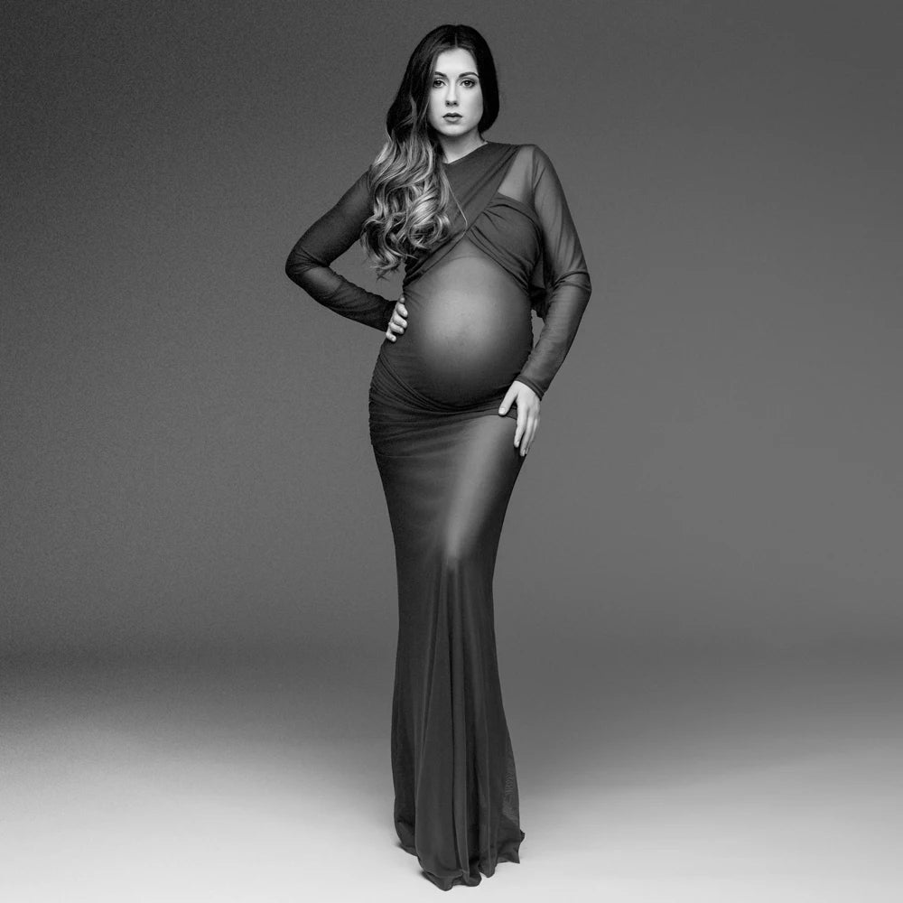 NEW Sexy Maternity Dress 3 Colors Photoshoot Baby Shower Dresses For Photo Shoot Transparent Photo Shoot Photography Pregnant Women Clothes