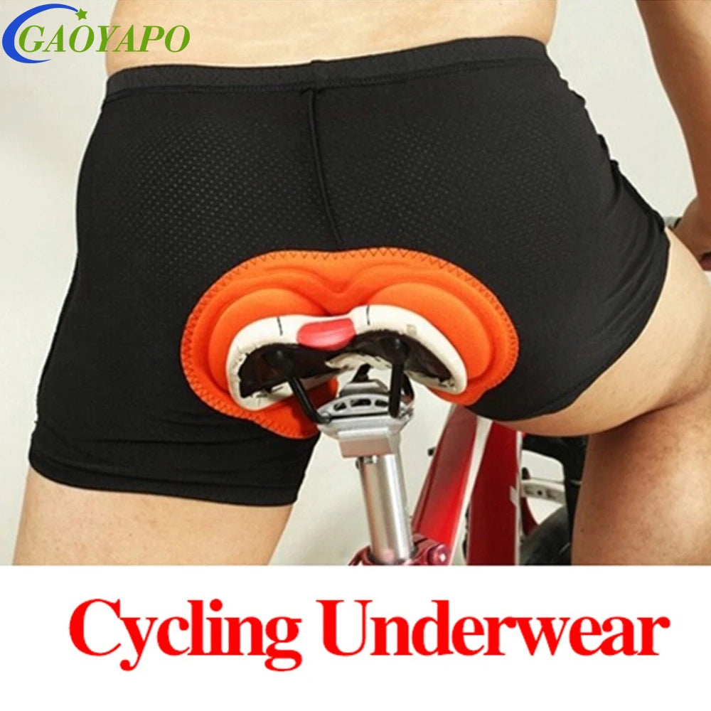 S-3XL Plus Size Cycling Underwear for Men, 4D Gel Padded Bike Bicycle Shorts Cycle Biking Riding Undershorts MTB Mountain Brief Sports Apparel Accessories