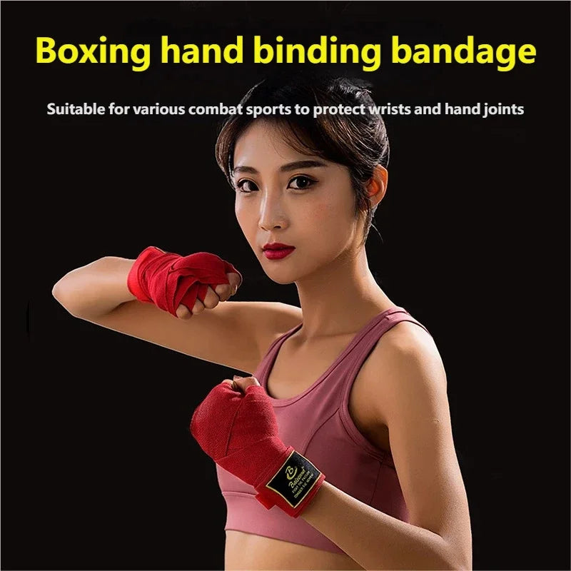2 Rolls Set 1.5/2/3/5M Cotton Boxing Bandage for Women Men Kids Sports Strap Kick Boxing MMA Hand Gloves Wraps Belt Boxing Sports Wraps Bandage Sports Accessories