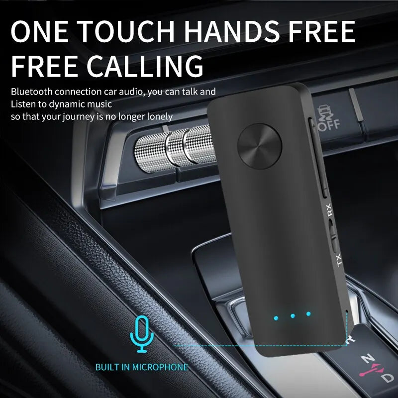 Bluetooth 5.3 Audio Receiver Transmitter Stereo Music Hansfree Call 3.5mm AUX Jack USB Dongle Wireless Adapter For TV PC Car Kit