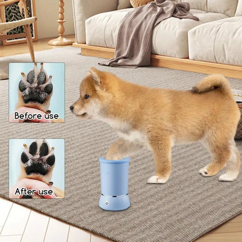 Automatic Pet Foot Washer Cup Silicone Soft Foot Cup Cat Foot Cleaning Bucket Dog Paw Cleaner Cup Manual Quick Feet Wash Cleaner