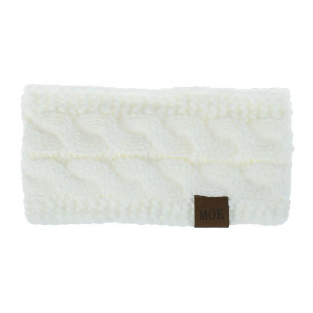 NEW Arrivals 12 Colors Winter Thicken Knitting Woolen Yarn Wide Headband For Women Plush Lined Headwrap Turban Hairbands Keep Warm Female Ear Warmers