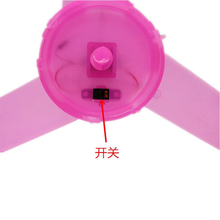Children Kids Luminous Flying Disc Propeller Toys LED Lighting Pull String Flying UFO Toy Spinning Top Outdoor Game Sports Toy Gift