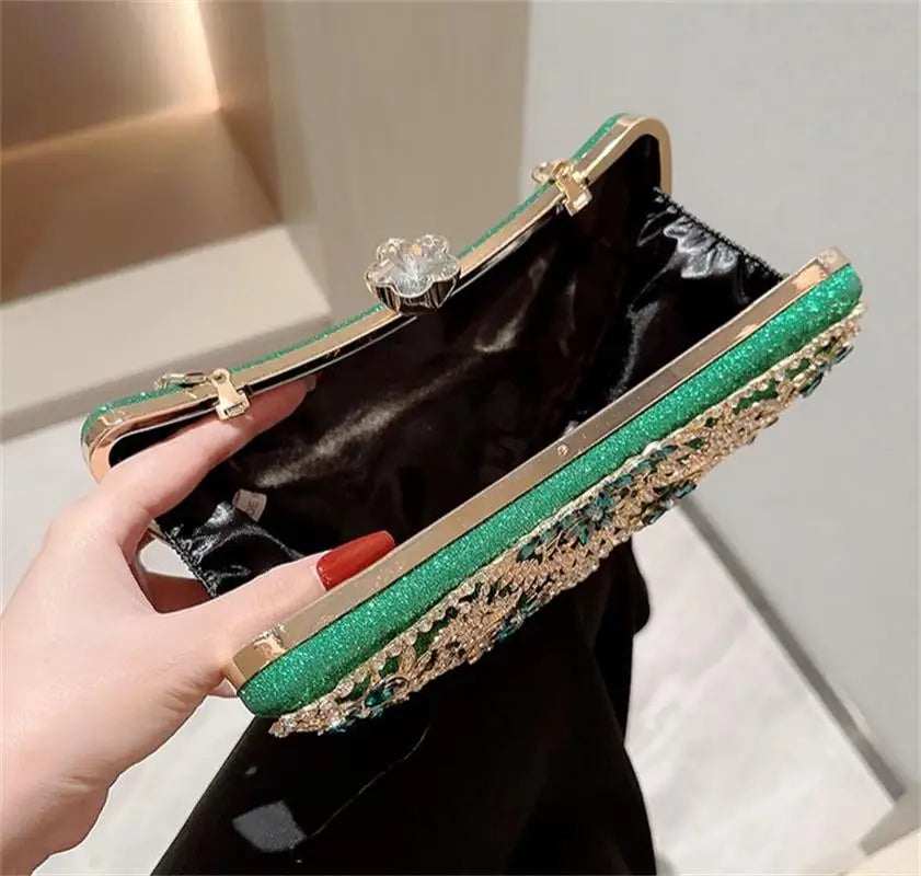 Luxury Banquet Bag Water Diamond Banquet Handheld Bag Sparkling Brilliant Dress Bag Chain Strap Diagonal Straddle Bag Party Bag
