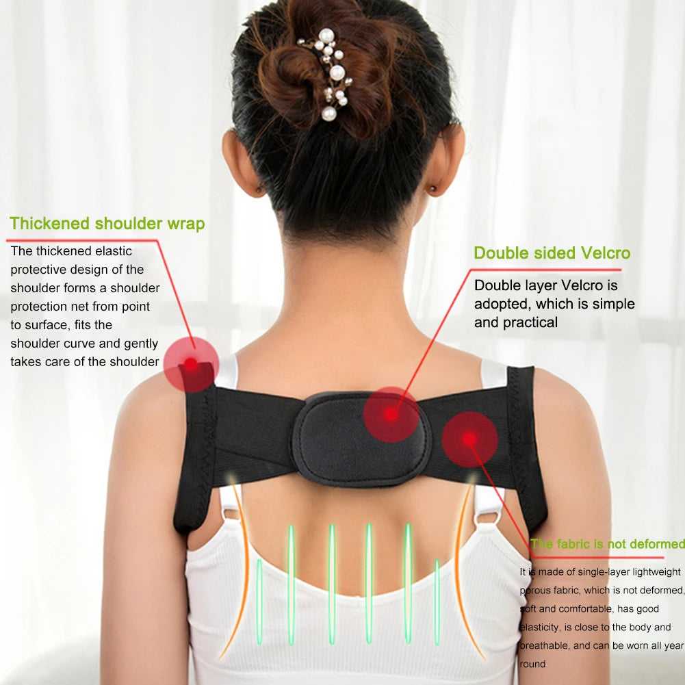 2pc Humpback Posture Correction Belt Adult Children Back Support Rug Corrector Anti Slouching Clavicle Shoulder Brace Corset H