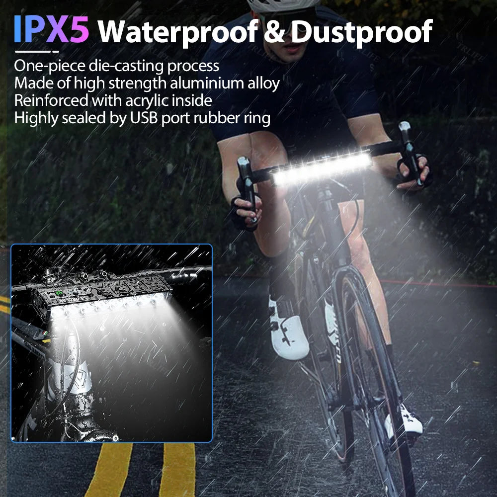 Bicycle Light Front 10000Lumen Bike Light 10000mAh Waterproof Flashlight USB Charging MTB Road Cycling Lamp Accessories