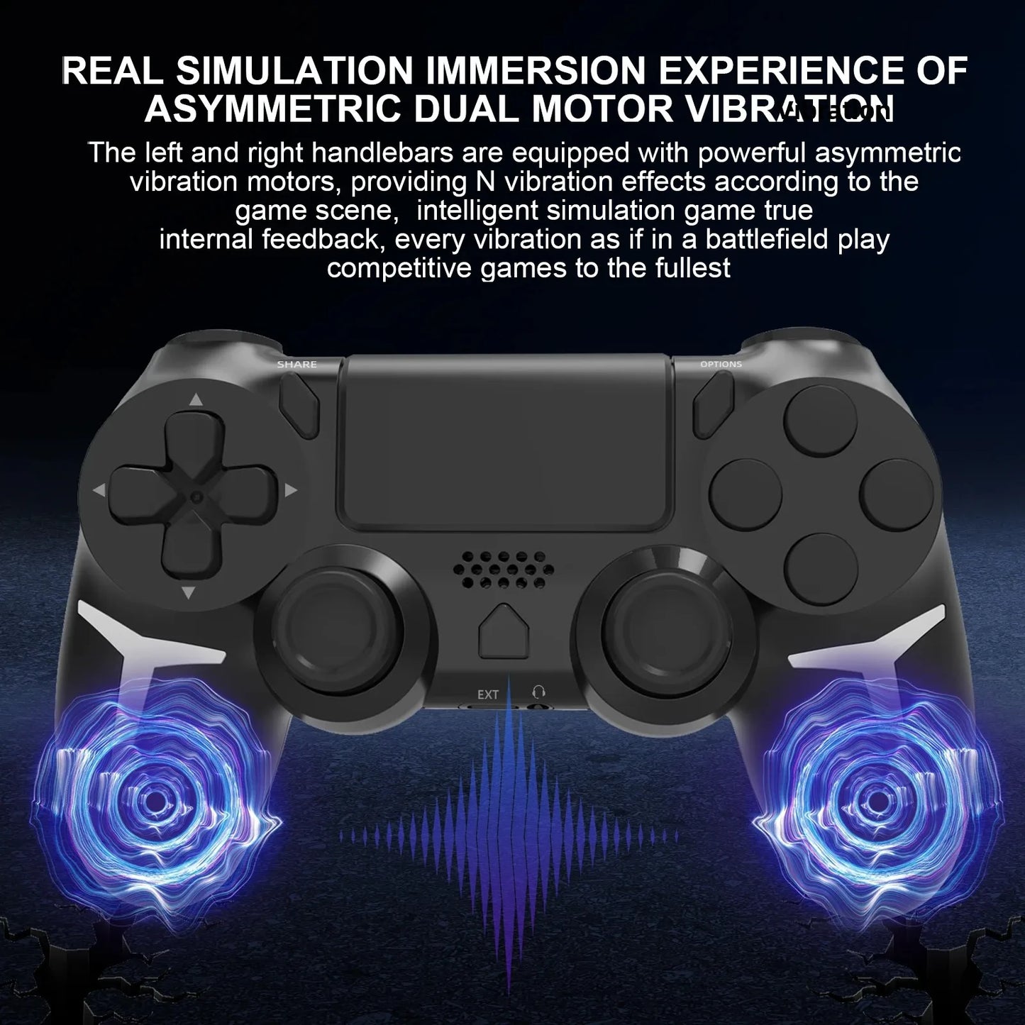 NEW Black/White Color 6-Axis Gyroscope Dual Vibration With touch pad Wireless Gamepad Bluetooth Controller For PS4 PS3 Console Computer PC
